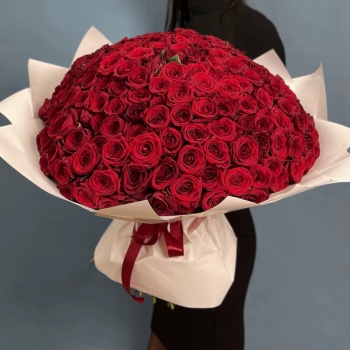201 красная роза 50 см.