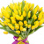 Букет из 75 желтых тюльпанов Букет из 75 желтых тюльпанов
