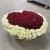 Сердце из 501 розы в корзине