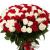 Букет из 101 белой и красной розы Букет из 101 белой и красной розы