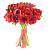 Букет из 29 красных анемонов