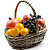 Корзина с апельсины и фруктами